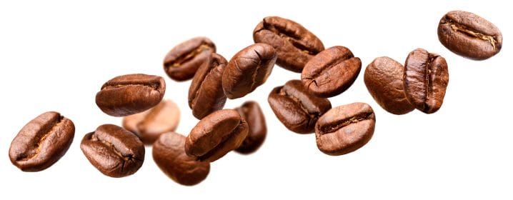 falling coffee beans isolated 88281 1985
