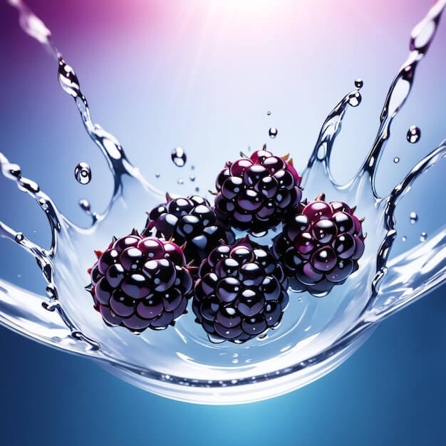 splashed blackberry water colore